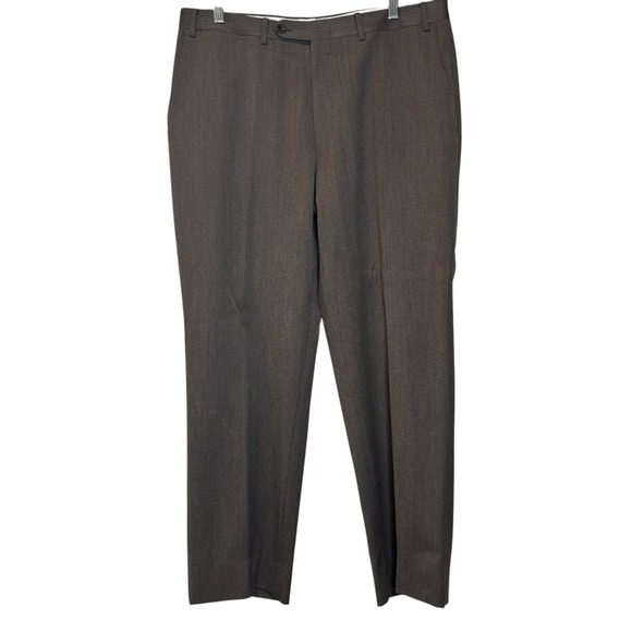 Canali Other - Canali Woolmark Pura Lana Vergine Brown Wool Trouser Pants Sz 34